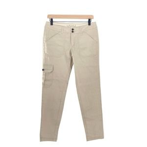 MNG by Mango Khaki Crop Utility Pant in Cream